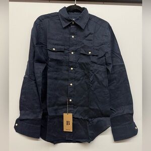 Boggi Milano French Linen Button-Up NWT
